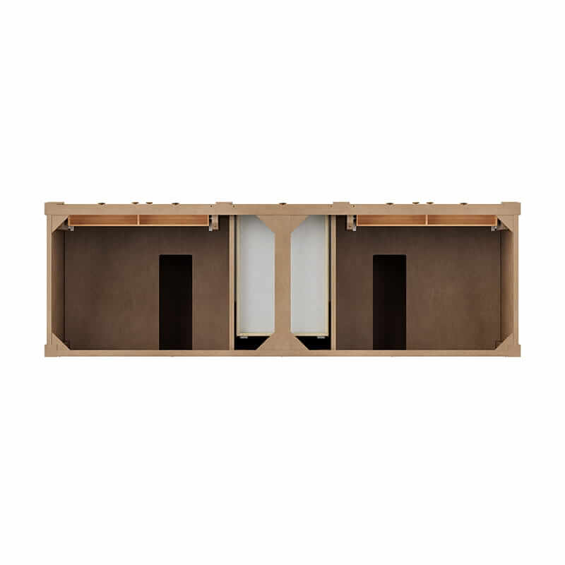 Brittany 72 Inch Double Vanity in Pecan Top View