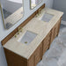 Brittany 72 Inch Double Vanity in Pecan With Tajnar Eclos Top