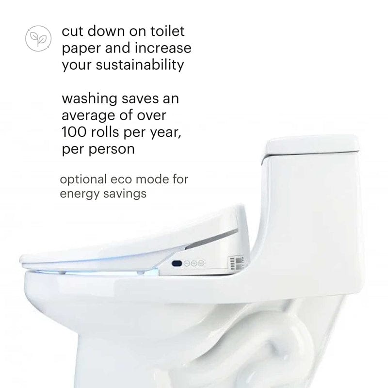 brondell swash 1400 luxury bidet toilet seat white eco friendly