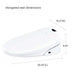 brondell swash 1400 luxury bidet toilet seat white elongated dimensions