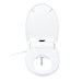 brondell swash 1400 luxury bidet toilet seat white front view open lid up close