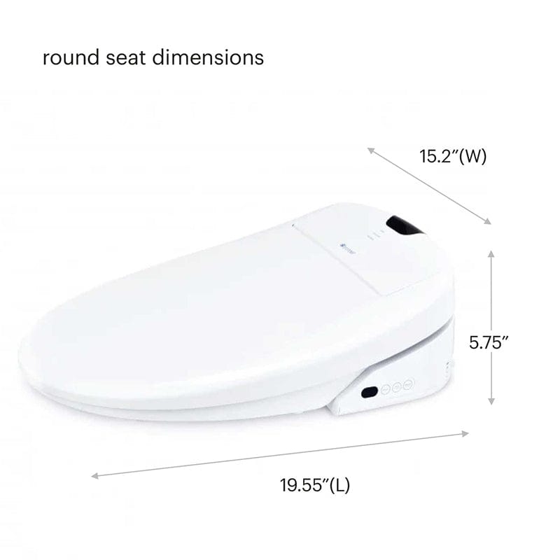 brondell swash 1400 luxury bidet toilet seat white round dimensions