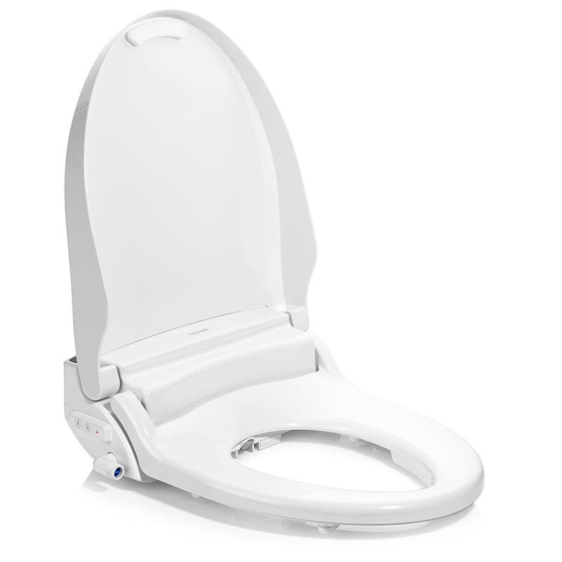 brondell swash dr802 bidet toilet seat corner view open lid