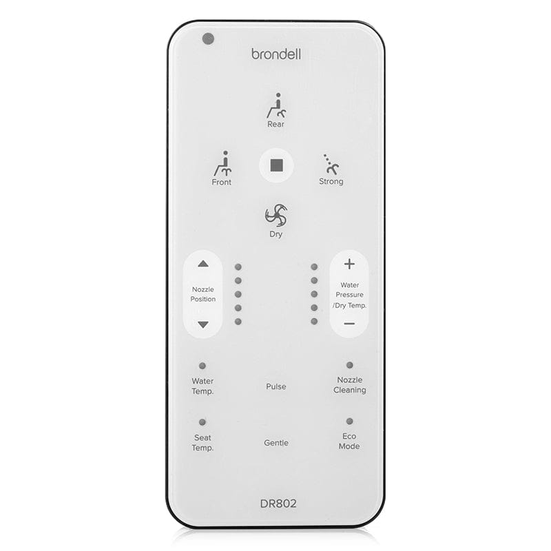 brondell swash dr802 bidet toilet seat front view remote control