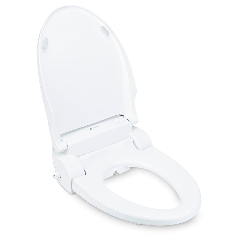 brondell swash ds725 bidet toilet seat corner view open lid