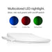 brondell swash thinline t22 bidet toilet seat multicolored led night light