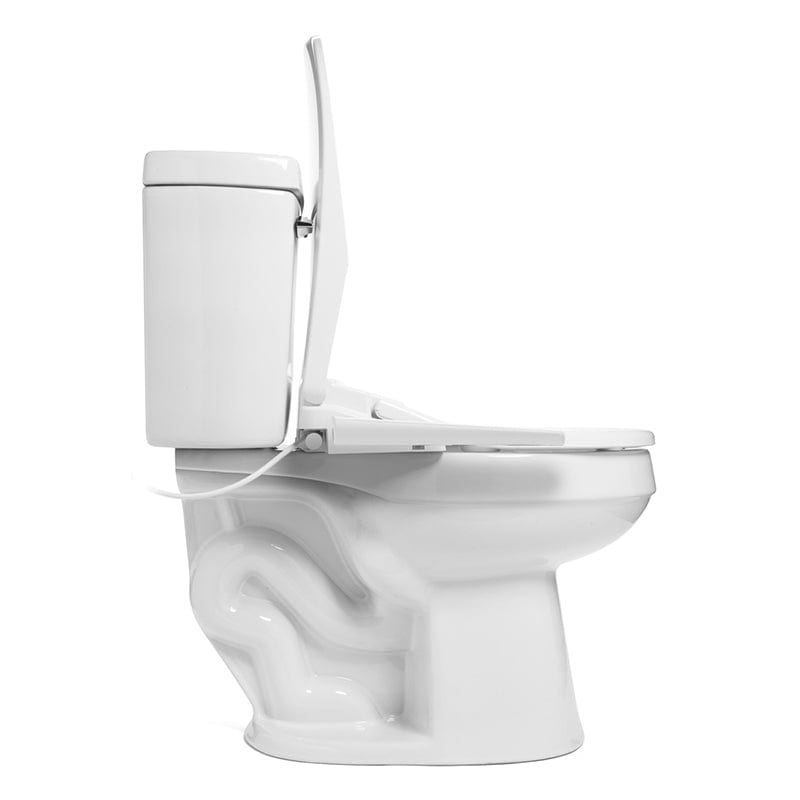 brondell swash thinline t22 bidet toilet seat side view with toilet