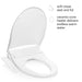 brondell swash thinline t22 bidet toilet seat soft close lid