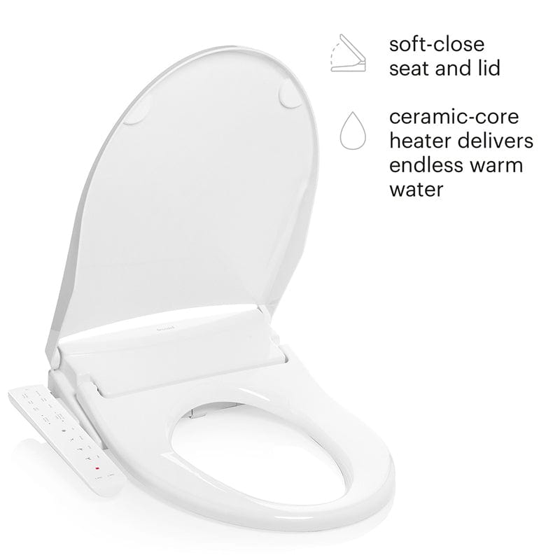 brondell swash thinline t22 bidet toilet seat soft close lid