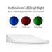 brondell swash thinline t44 bidet toilet seat multicolored led night light