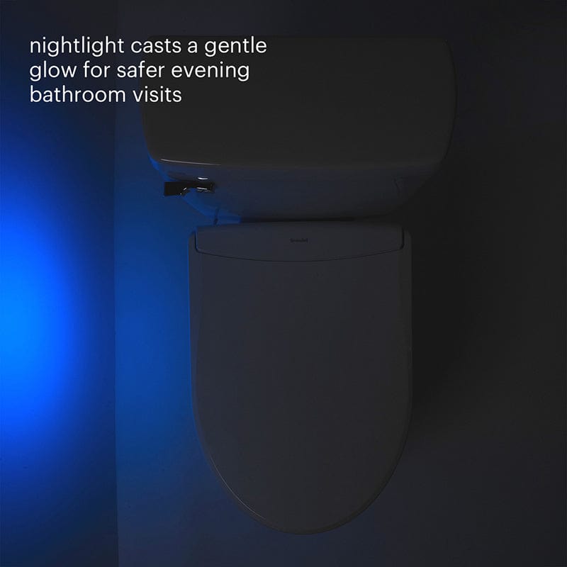 brondell swash thinline t44 bidet toilet seat night light top view