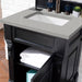 Brookfield 26 Inch Single Vanity in Antique Black With Eternal Serena Silestone Top