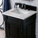 Brookfield 26" Single Vanity in Antique Black With Eternal Jasmine Pearl Silestone Top