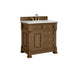 Brookfield 36 Inch Single Vanity Honey Oak Ethereal Noctis Silestone Top Close Drawers