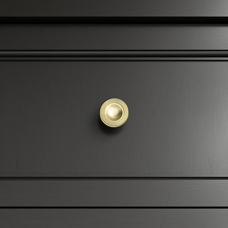 Brookfield 36 Inch Single Vanity in Black Onyx Champagne Brass Knob