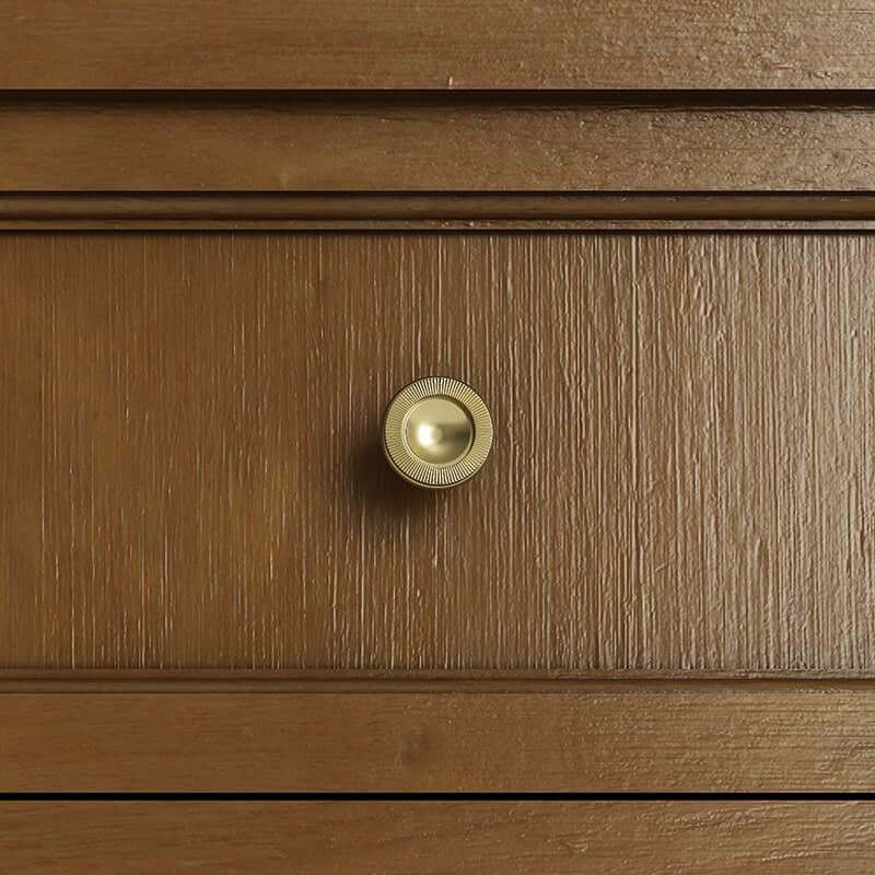 Brookfield 36 Inch Single Vanity in Honey Oak Champagne Brass Knob