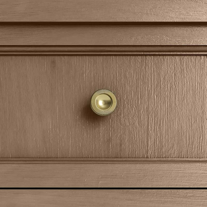 Brookfield 36 Inch Single Vanity in Pecan Champagne Brass Knob