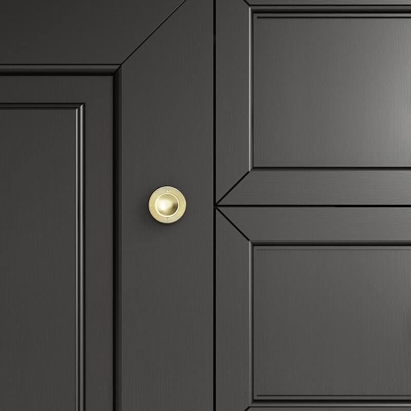 Brookfield 36" Single Vanity in Black Onyx Champagne Brass Hardware