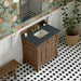 Brookfield 36" Single Vanity in Pecan With Charcoal Soapstone Silestone Top