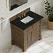 Brookfield 36" Single Vanity in Pecan With Phantome Eclos Top
