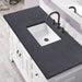 Brookfield 48 Inch Single Vanity in Bright White With Charcoal Soapstone Silestone Top