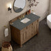Brookfield 48 Inch Single Vanity in Pecan With Parisien Bleu Silestone Top