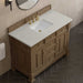 Brookfield 48 Inch Single Vanity in Pecan With Siberian Silestone Top