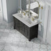 Brookfield 60" Double Vanity Black Onyx With Single Hole Faucet White Zeus Silestone Top & Backsplash