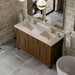 Brookfield 60" Double Vanity Honey Oak With Single Hole Faucet White Zeus Silestone Top & Backsplash