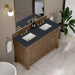 Brookfield 60" Double Vanity Pecan With Charcoal Soapstone Silestone Top