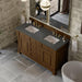 Brookfield 60 Inch Double Vanity Honey Oak With Parisien Bleu Silestone Top