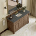 Brookfield 60 Inch Single Vanity Pecan With Parisien Bleu Silestone Top