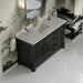 Brookfield 60" Single Vanity Black Onyx With Single Hole Faucet White Zeus Silestone Top & Backsplash