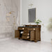 Brookfield 60" Single Vanity Honey Oak With Charcoal Soapstone Silestone Top