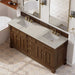 Brookfield 72" Double Vanity in Honey Oak With Siberian Silestone Top