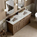 Brookfield 72" Double Vanity Pecan With Ethereal Noctis Silestone Top