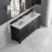 Brookfield 72 Inch Double Vanity Black Onyx With Lime Delight Silestone Top
