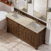Brookfield 72 Inch Double Vanity in Honey Oak With Tajnar Eclos Top