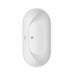 Brooklyn 60 Inch Freestanding Acrylic White Bathtub With Brushed Nickel Trim Top View