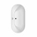 Brooklyn 60 Inch Freestanding Acrylic White Bathtub With Matte Black Trim No Faucet Top View