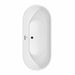 Brooklyn 67 Inch Freestanding Acrylic White Bathtub With Matte Black Trim No Faucet Top View