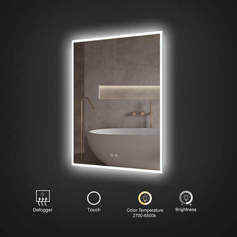 Camden Led Mirror Corner View Features