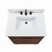 Carina 30 inch Single Vanity Coffee Teak in Cala White Engineered Stone