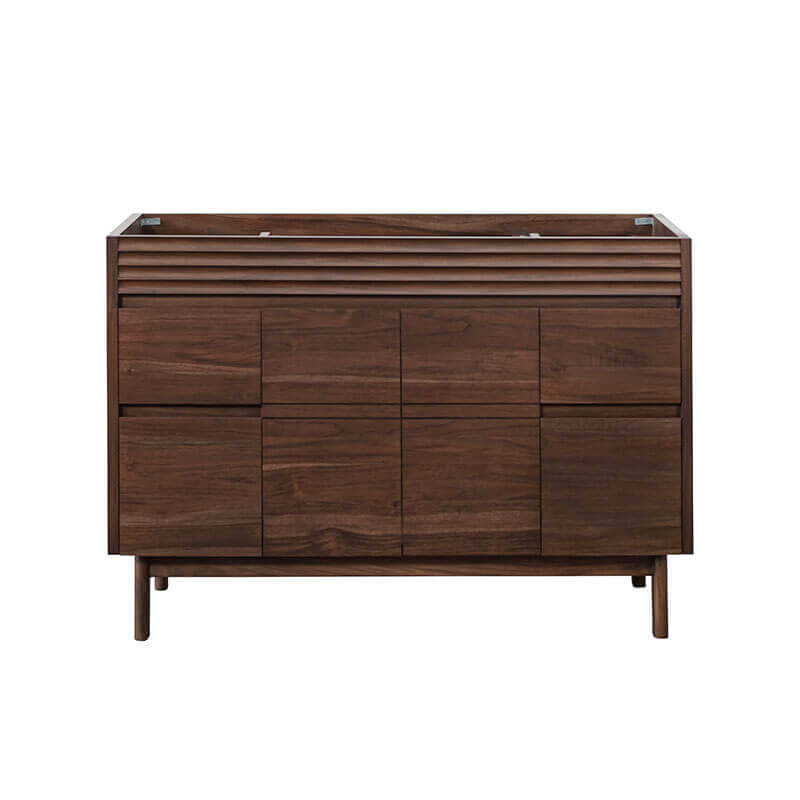 Carina 48 inch Single Vanity Coffee Teak Cabinet Only