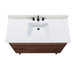 Carina 48 inch Single Vanity Coffee Teak in Cala White Engineered Stone