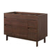 Carina 48 Single Vanity Coffee Teak Cabinet Only Corner View
