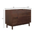 Carina 48 Single Vanity Coffee Teak Cabinet Only Side View