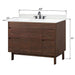 Carina 48 Single Vanity Coffee Teak in Cala White Engineered Stone
