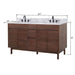 Carina 60 Double Vanity in Carrara White Marble Dimension