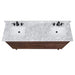 Carina 72  inch Single Vanity Coffee Teak in Carrara White Marble